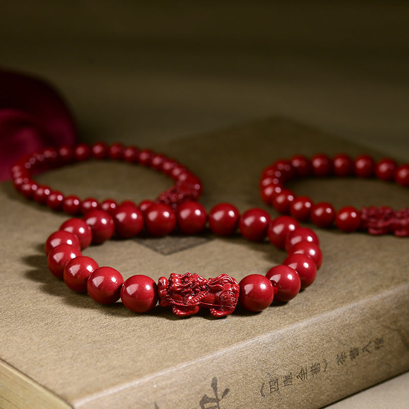 朱砂貔貅招财手串过香开光道家