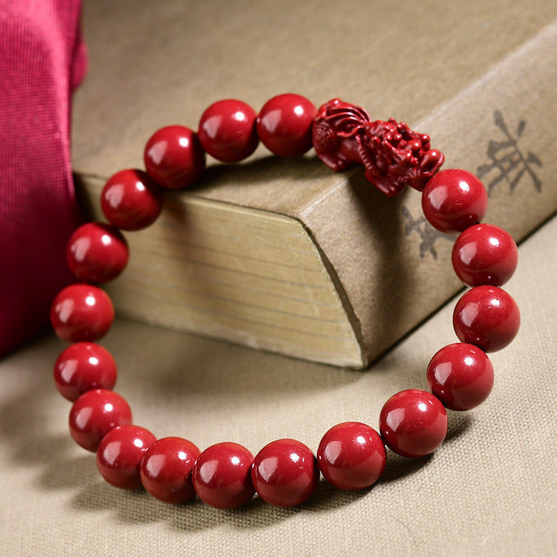 朱砂貔貅招财手串过香开光道家