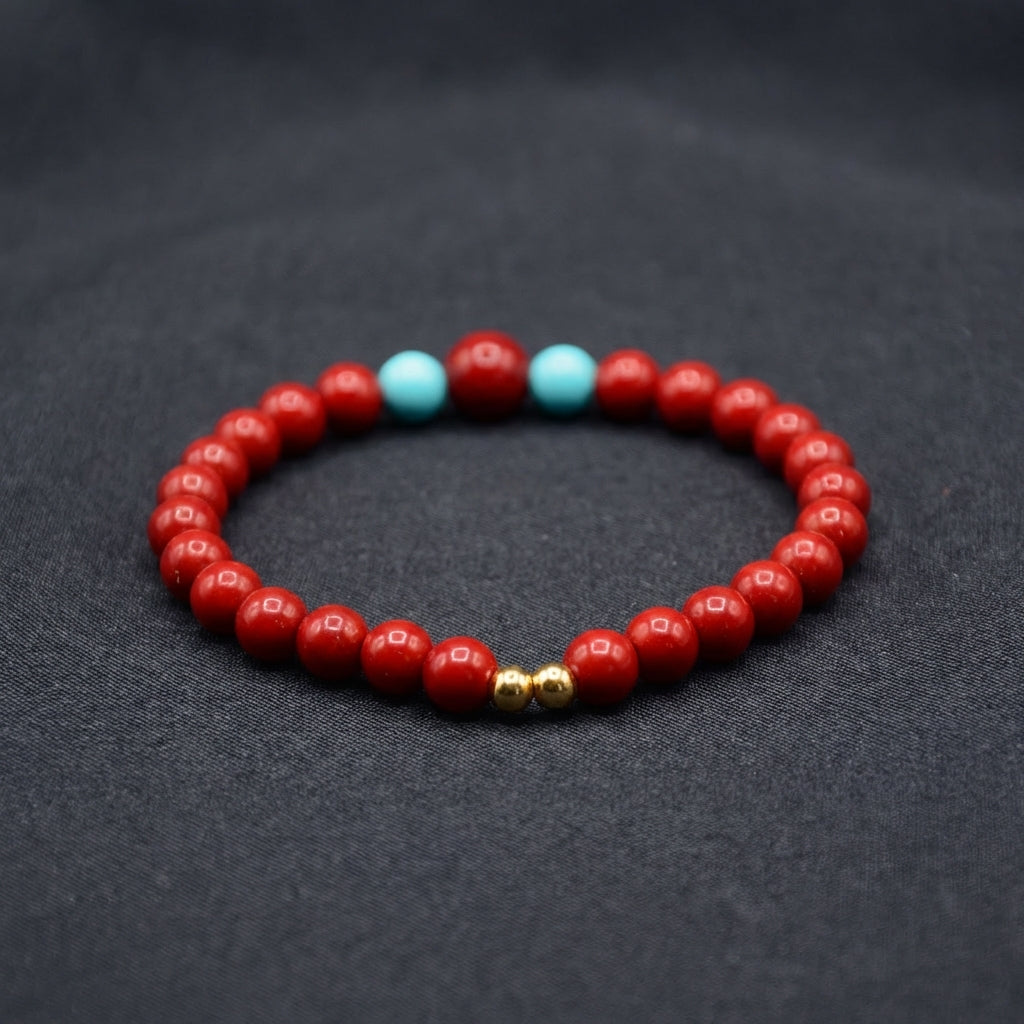 過香開光道家硃砂青玉點綴手串